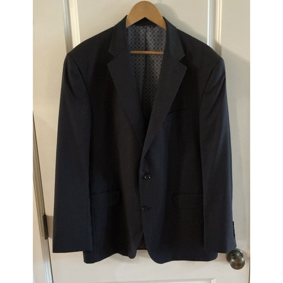 Ted Baker Blazer Jacket Modern Fit Men 46R Blue Endurance Wool‎ Blend Two Button